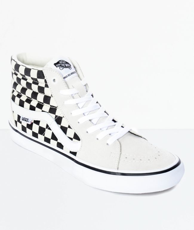 red and white checkered vans high top